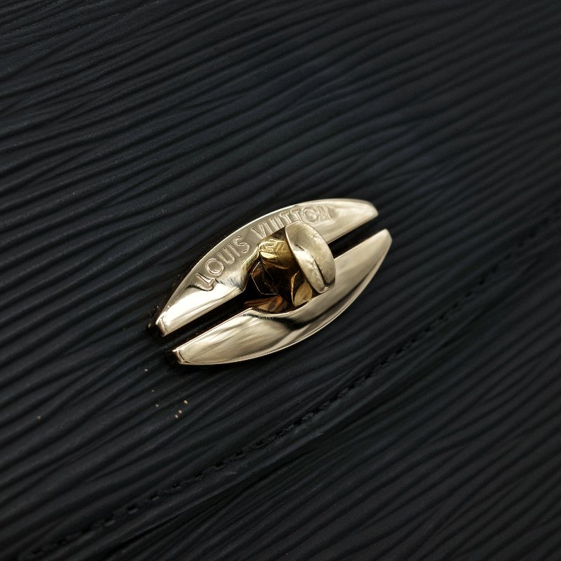Louis Vuitton 路易威登 Malesherbes黑色 Epi 水波紋皮革 手提包-5