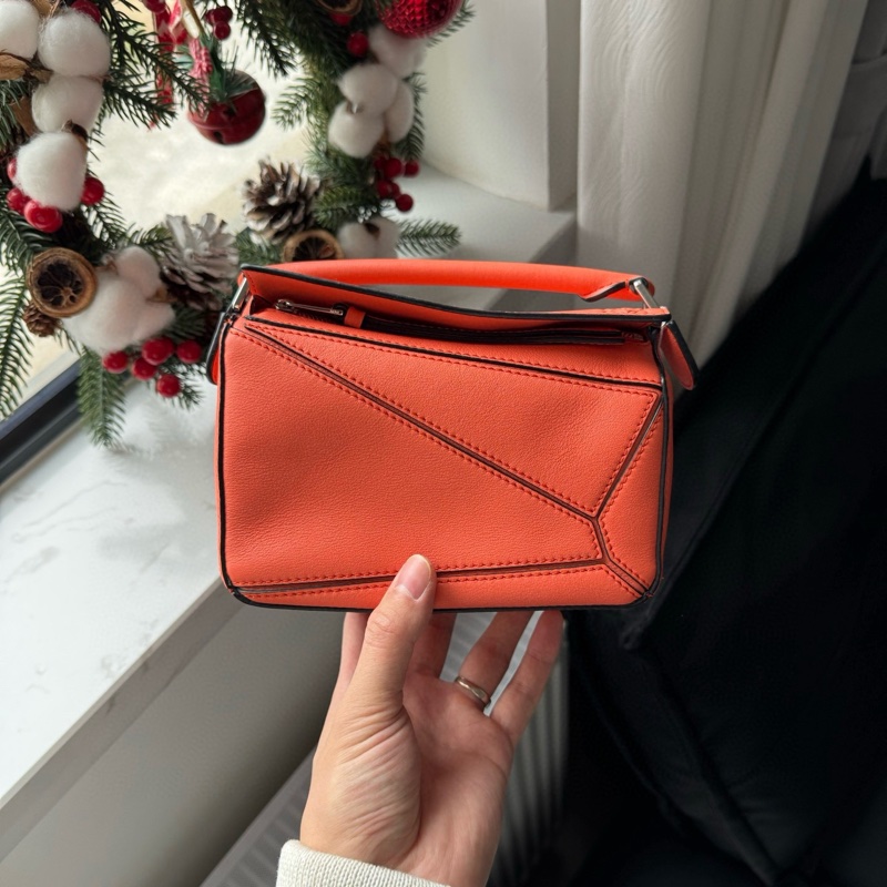 Loewe 羅意威 橙色 Puzzlemini 幾何包 19 年編碼  配件：防塵-0
