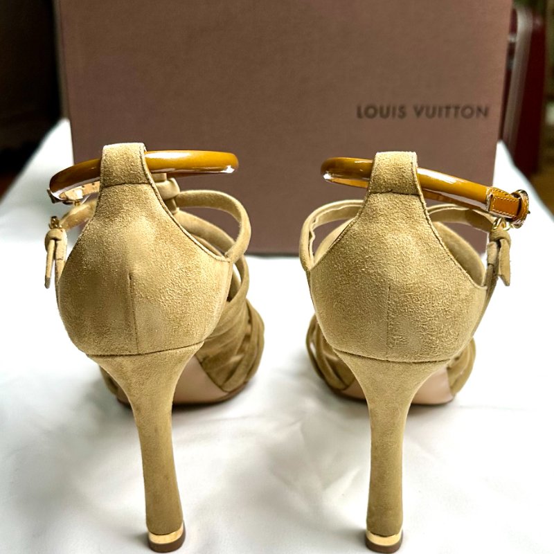 Louis Vuitton 麂皮編織涼鞋-3