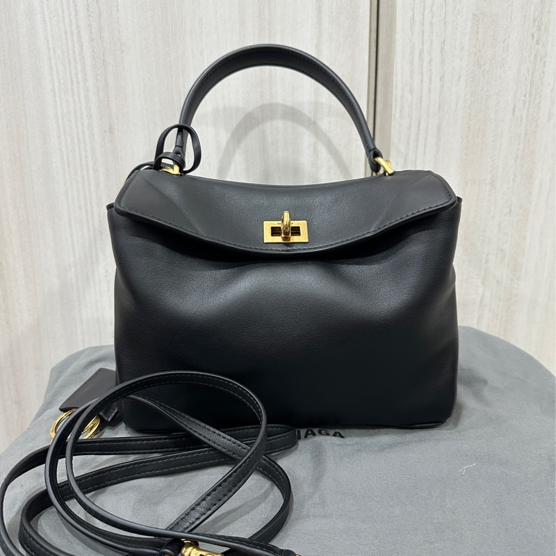 Balenciaga Radeo 黑色斜背包-5