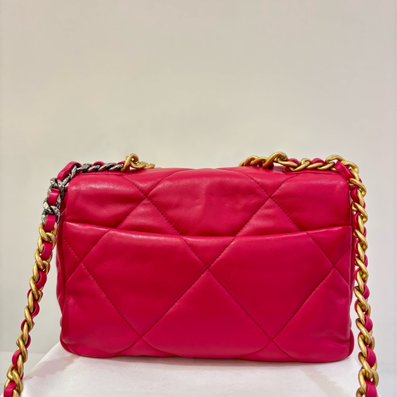 Chanel 桃粉羊皮19 bag 26CM-2