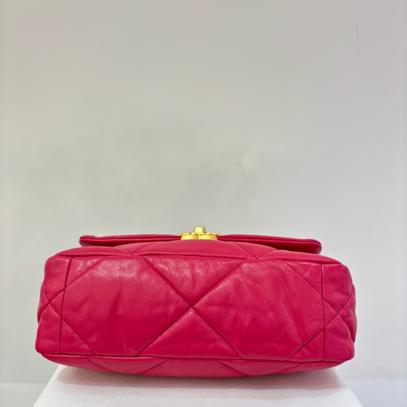 Chanel 桃粉羊皮19 bag 26CM-5