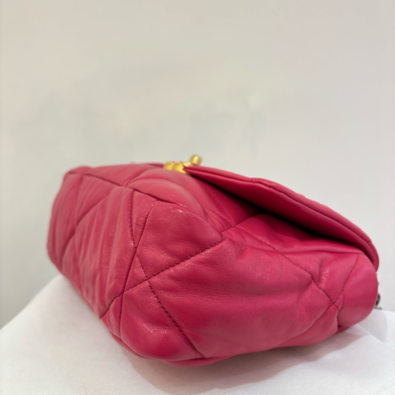 Chanel 桃粉羊皮19 bag 26CM-6