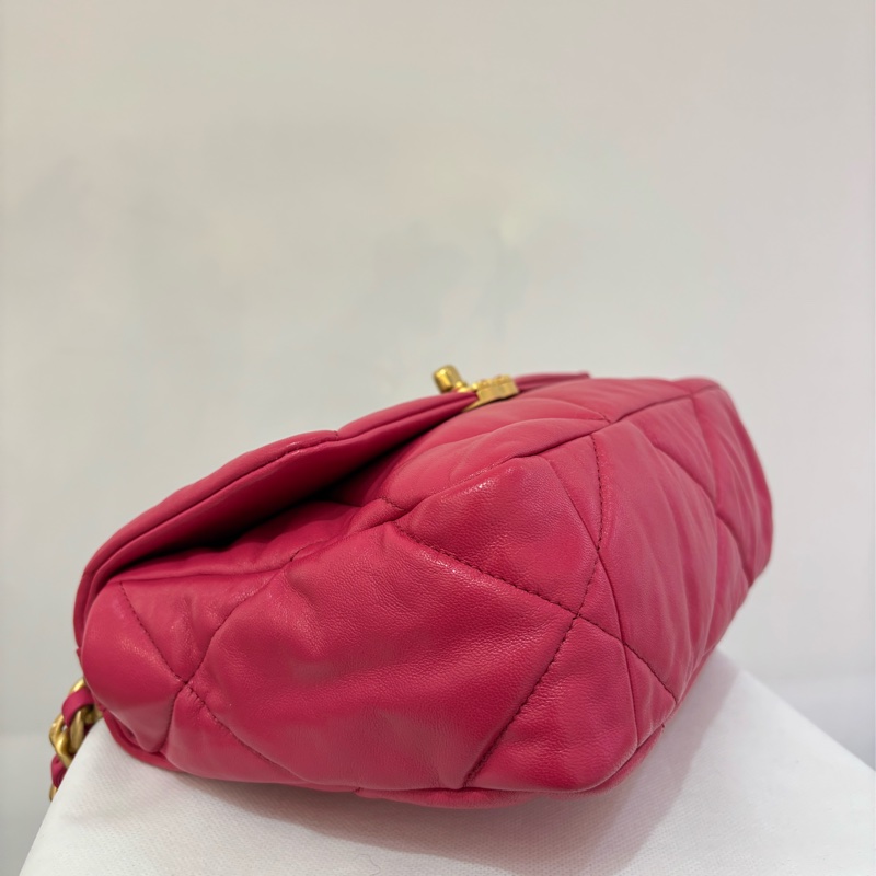 Chanel 桃粉羊皮19 bag 26CM-7