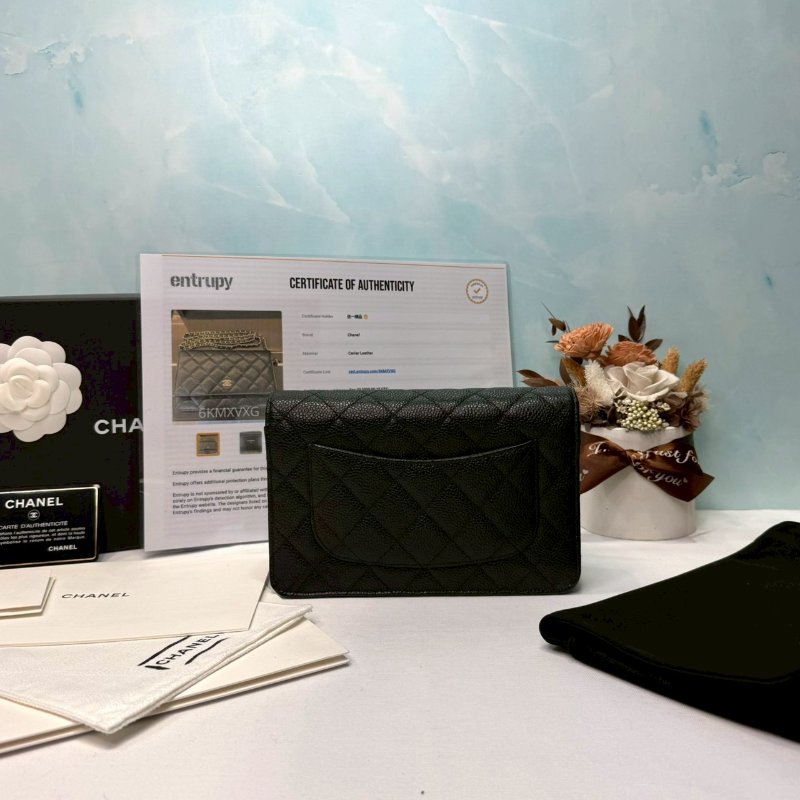 CHANEL WOC 黑金荔枝牛鏈帶包-1