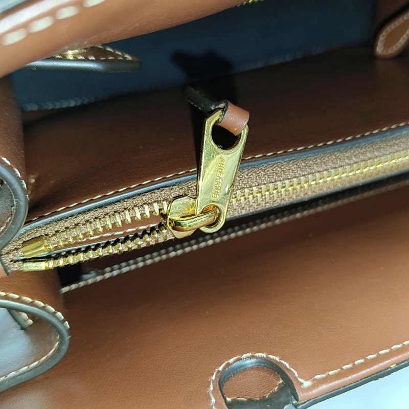 BURBERRY Title迷你卡其色帆布鉚釘單肩包金色五金可拆卸肩帶-8