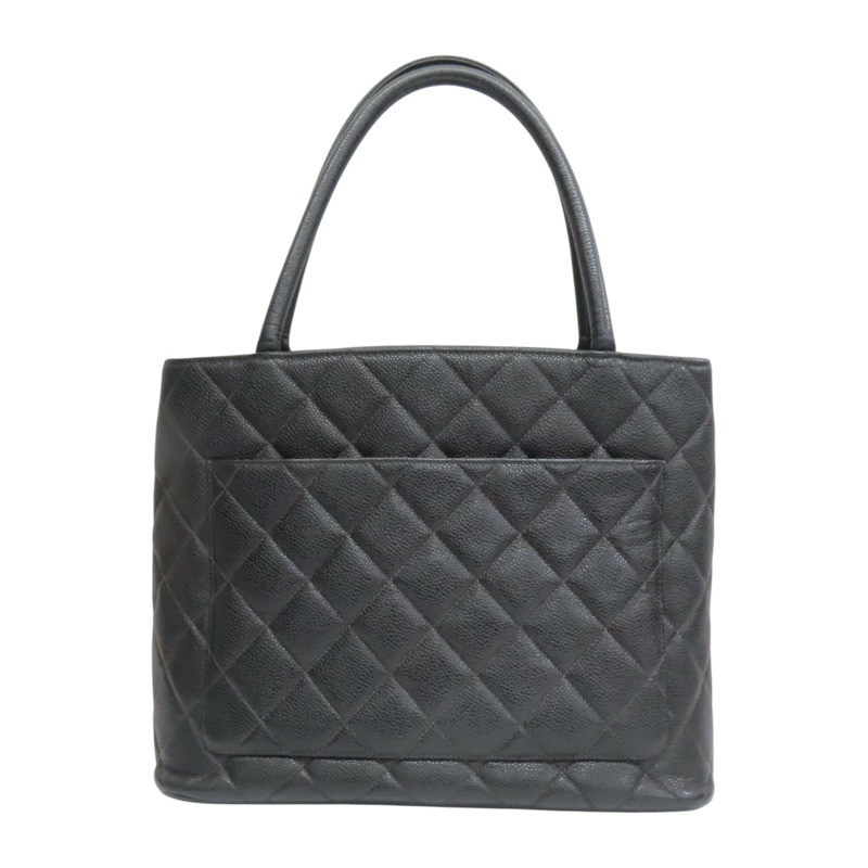 黑色 荔枝紋牛皮 復刻版 手提包 A01804 (無卡)【CHANEL 香奈兒】 A01804-1