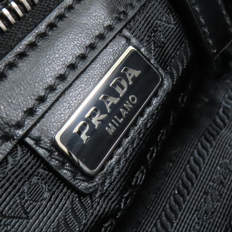黑色 牛皮 Brique 肩背包【PRADA 普拉達】 2VH070-6