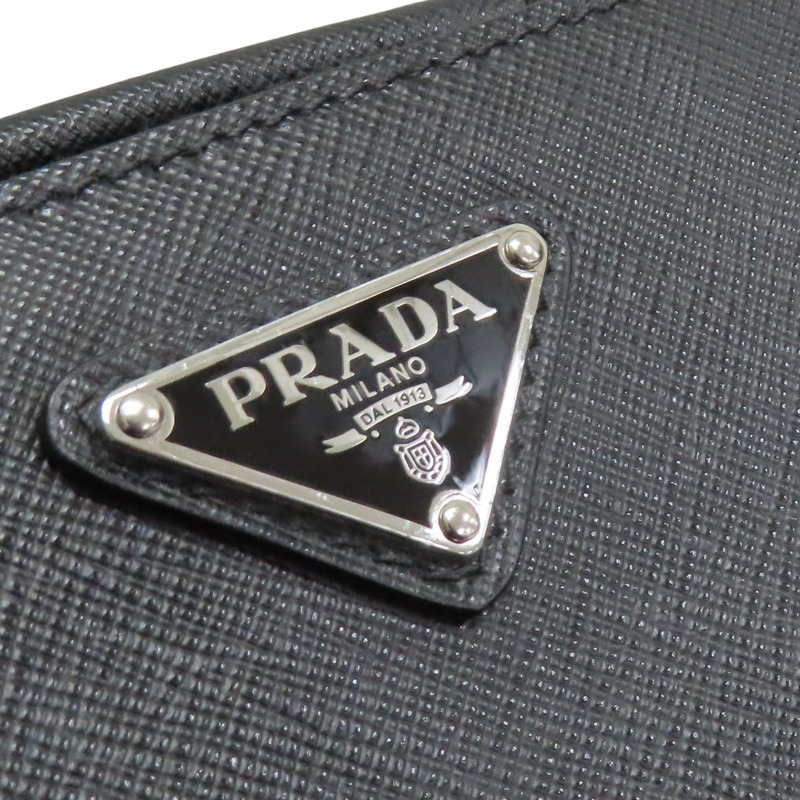 黑色 牛皮 Brique 肩背包【PRADA 普拉達】 2VH070-9