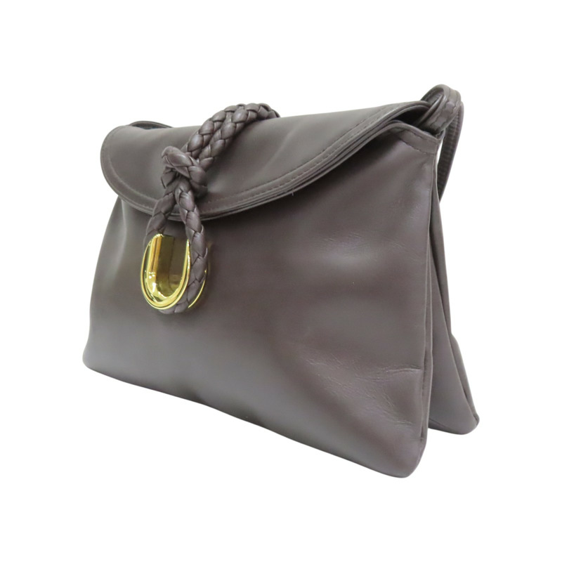 棕色 牛皮 Liberta 小號 肩背包【BOTTEGA VENETA 寶緹嘉】 806030-2