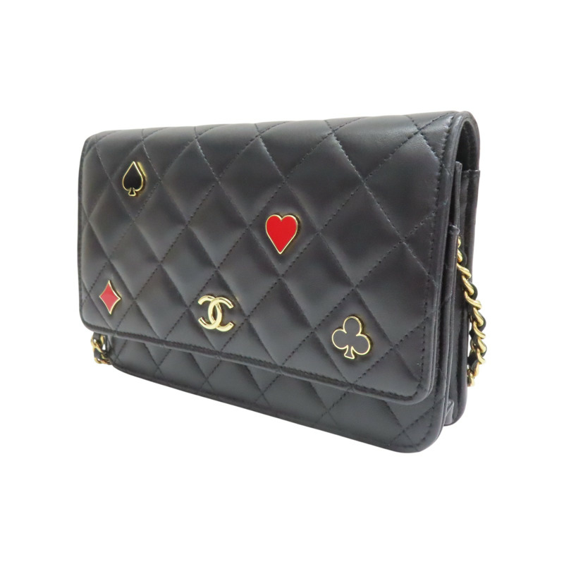 黑色 菱格紋 羊皮 WOC 鍊帶 肩背包 AP3076【CHANEL 香奈兒】 AP3076-2