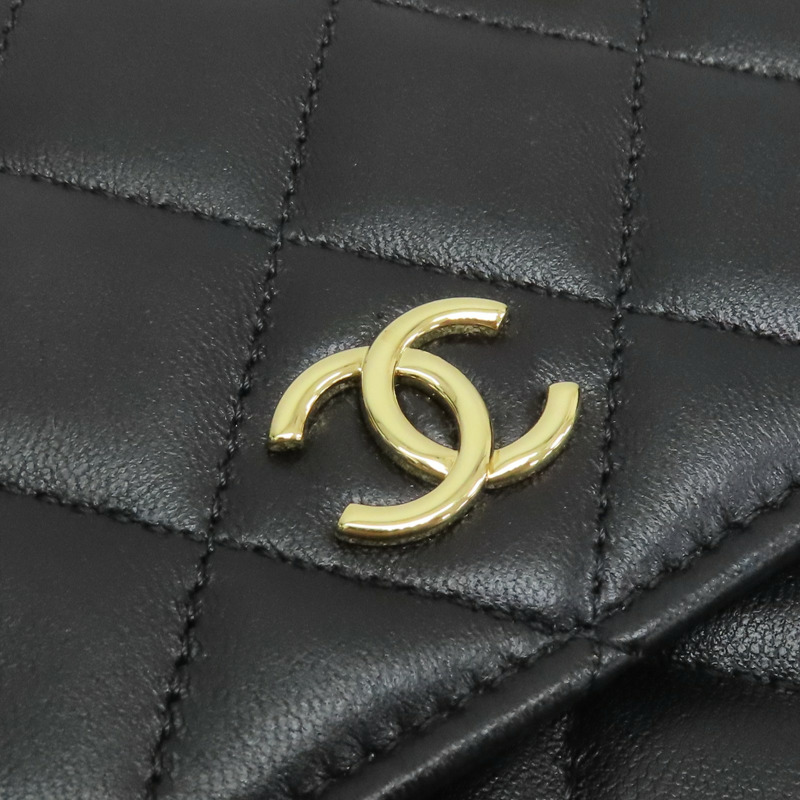 黑色 菱格紋 羊皮 WOC 鍊帶 肩背包 AP3076【CHANEL 香奈兒】 AP3076-11