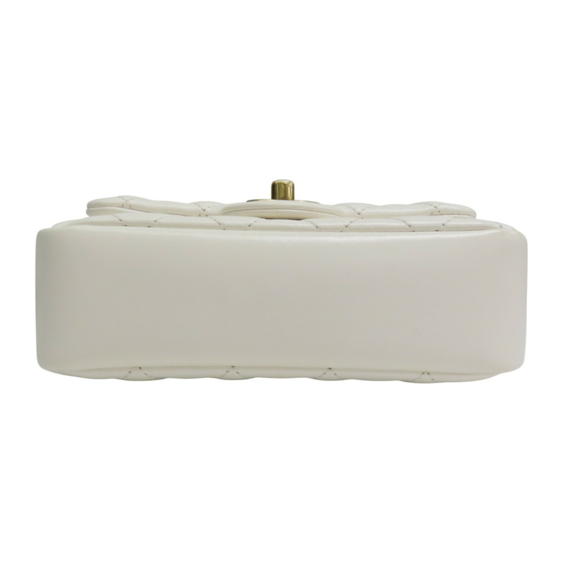 白色 菱格紋 牛皮  Mini Flap Bag 肩背包【CHANEL 香奈兒】 AS4384B15773U3527-3