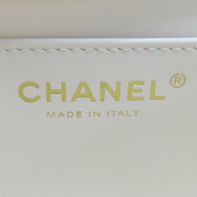 白色 菱格紋 牛皮  Mini Flap Bag 肩背包【CHANEL 香奈兒】 AS4384B15773U3527-6