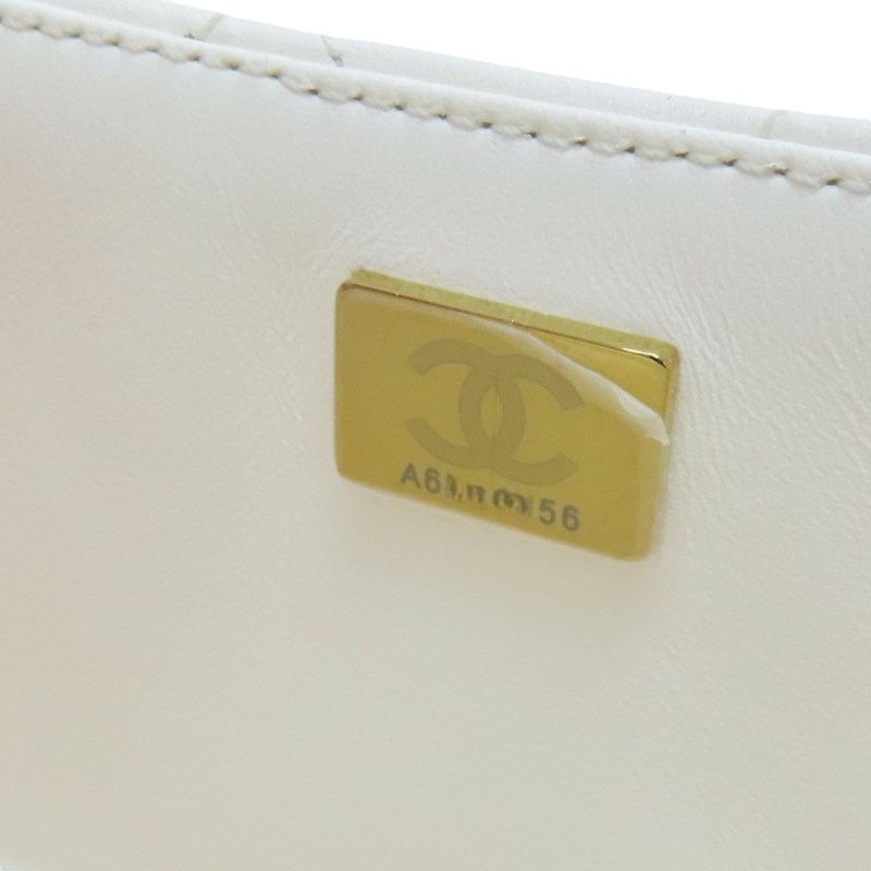 白色 菱格紋 牛皮  Mini Flap Bag 肩背包【CHANEL 香奈兒】 AS4384B15773U3527-7