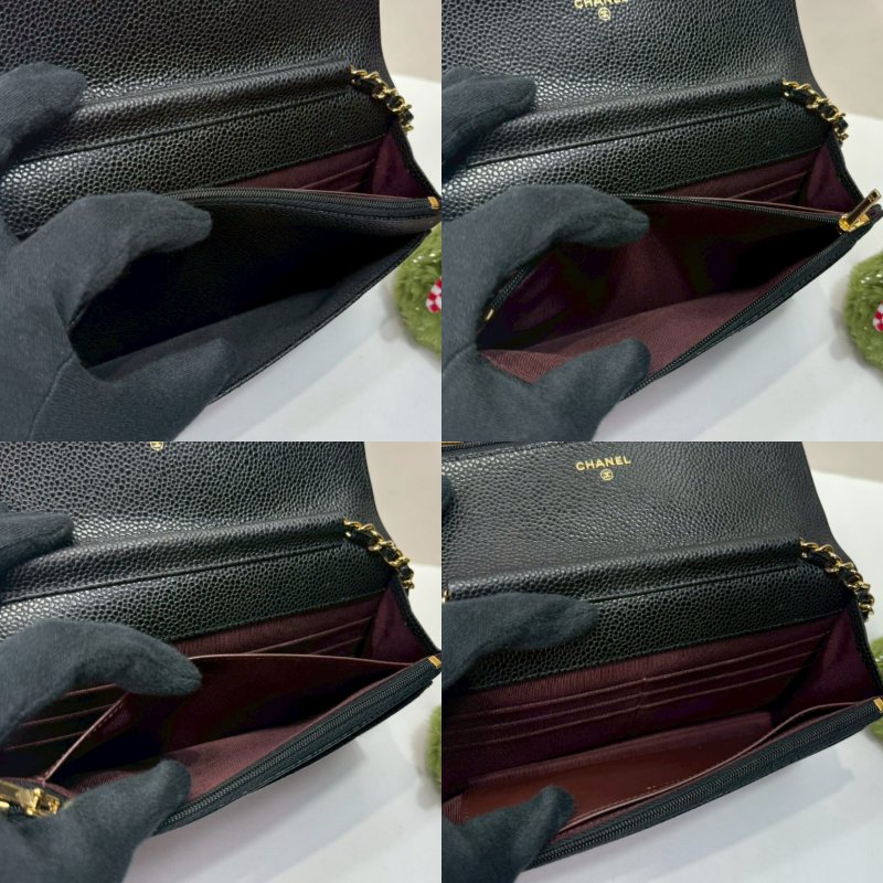 CHANEL WOC 黑金荔枝牛鏈帶包-5