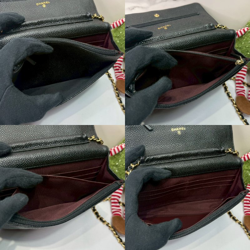 CHANEL WOC 黑金荔枝牛鏈帶包-5