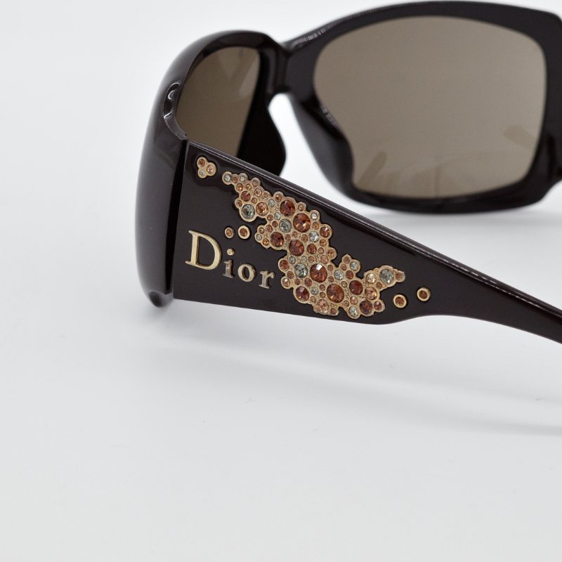 Dior 迪奧 Strassy 玳瑁色 鑲嵌施華洛世奇水鑽 太陽眼鏡-3