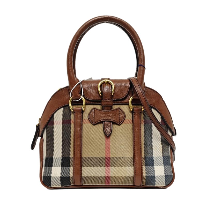 BURBERRY Milverton卡其色帆布單肩包手提包斜挎包金色五金可拆卸肩帶-0