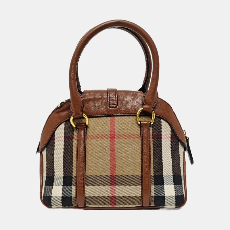 BURBERRY Milverton卡其色帆布單肩包手提包斜挎包金色五金可拆卸肩帶-4