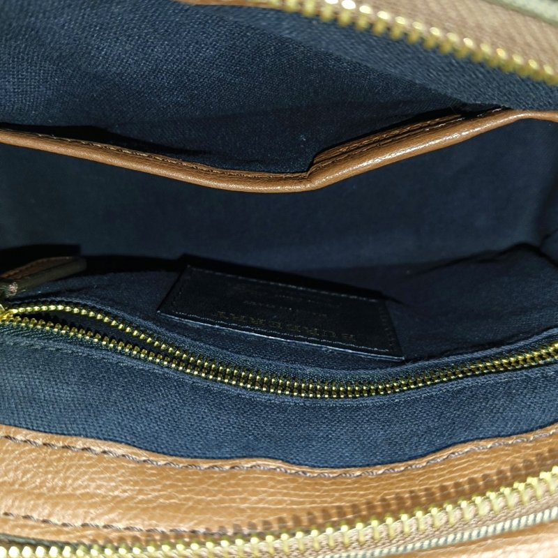 BURBERRY Milverton卡其色帆布單肩包手提包斜挎包金色五金可拆卸肩帶-6