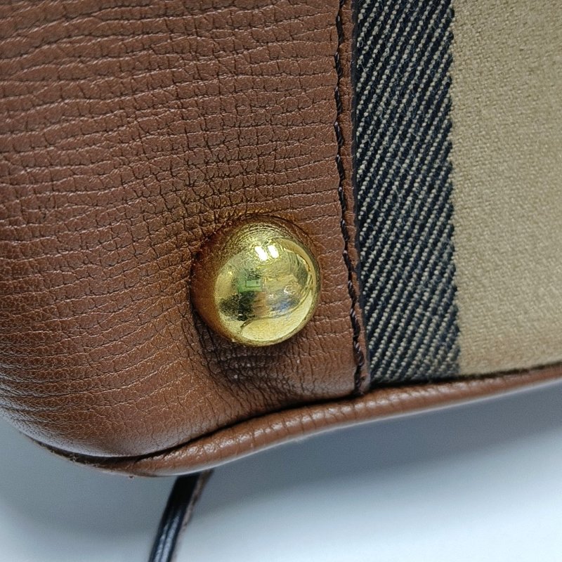BURBERRY Milverton卡其色帆布單肩包手提包斜挎包金色五金可拆卸肩帶-10