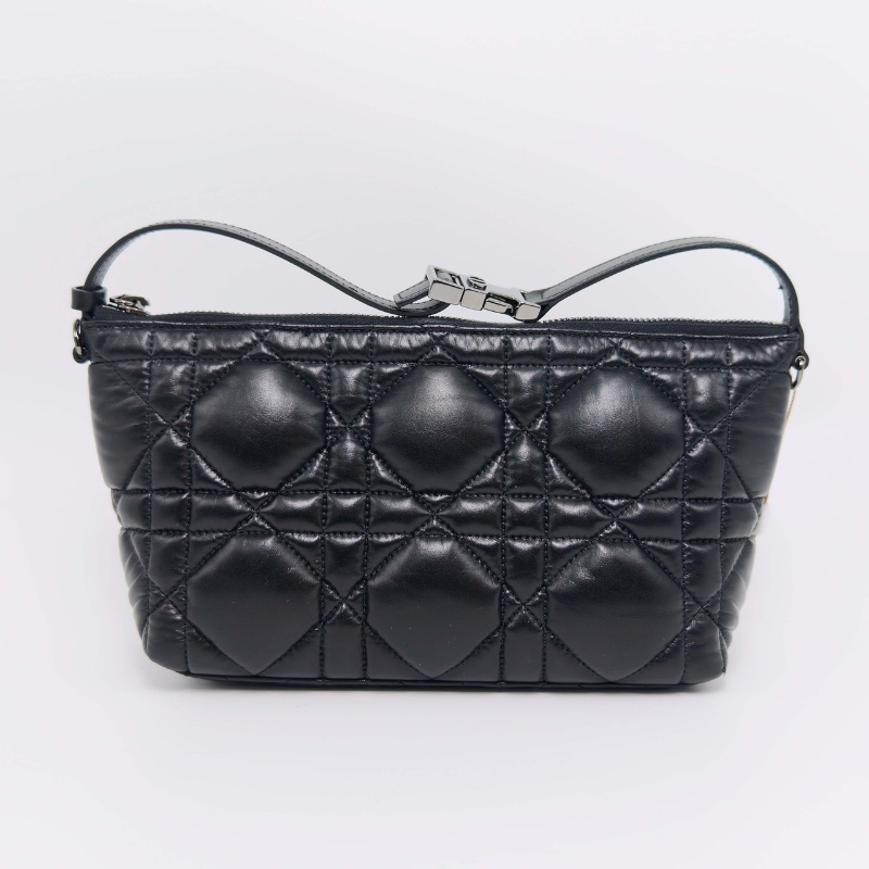 DIOR Travel Nomad黑銀 牛皮中號手拿包22*14*10 99新配件塵袋-1