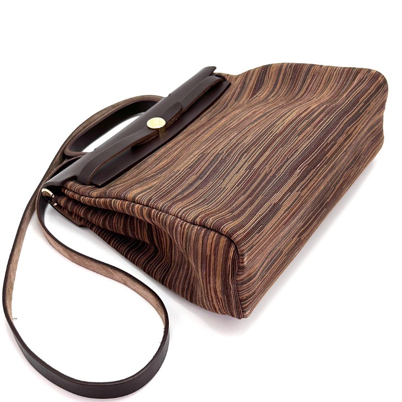 HERMES 羊切皮Herbag31手提肩背斜背包31*26*10 98新配件盒子塵袋-5