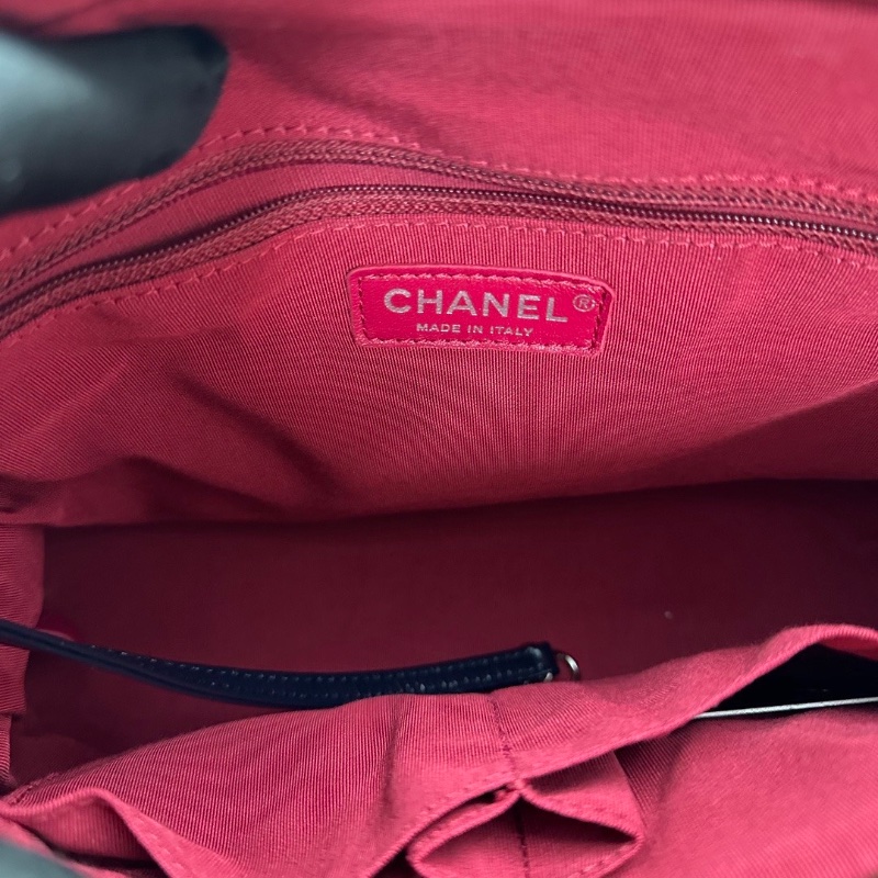 CHANEL 毛呢刺繡字母 流浪肩背斜背包28*23*10 98新配件保卡塵袋-2