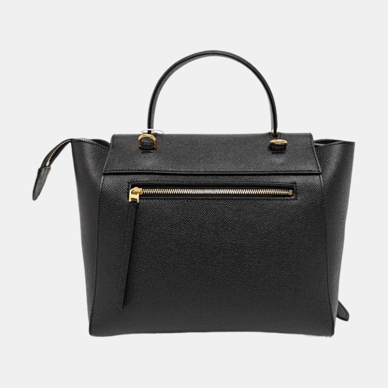 CELINE BELT Micro黑色牛皮鯰魚包單肩包斜挎包金色五金可拆卸肩帶-4