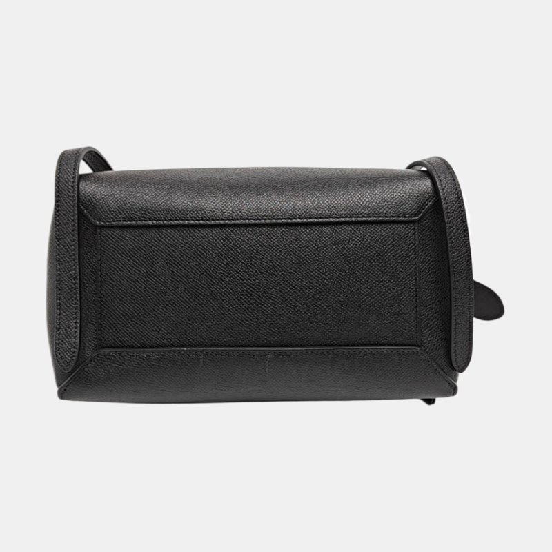 CELINE BELT Micro黑色牛皮鯰魚包單肩包斜挎包金色五金可拆卸肩帶-5