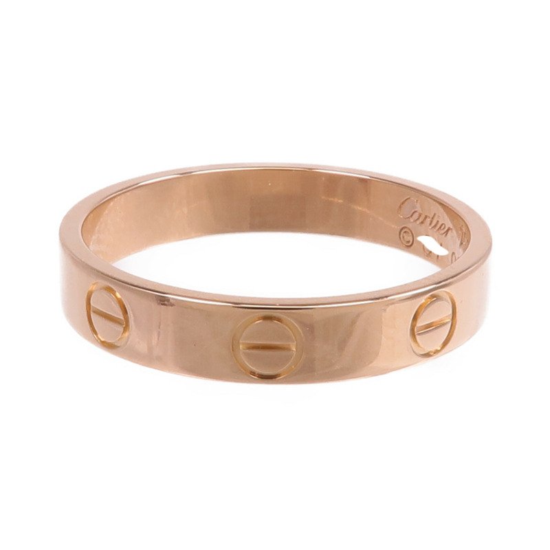 CARTIER 18K玫瑰金Mini Love Ring戒指Cartier#54/US#7-2