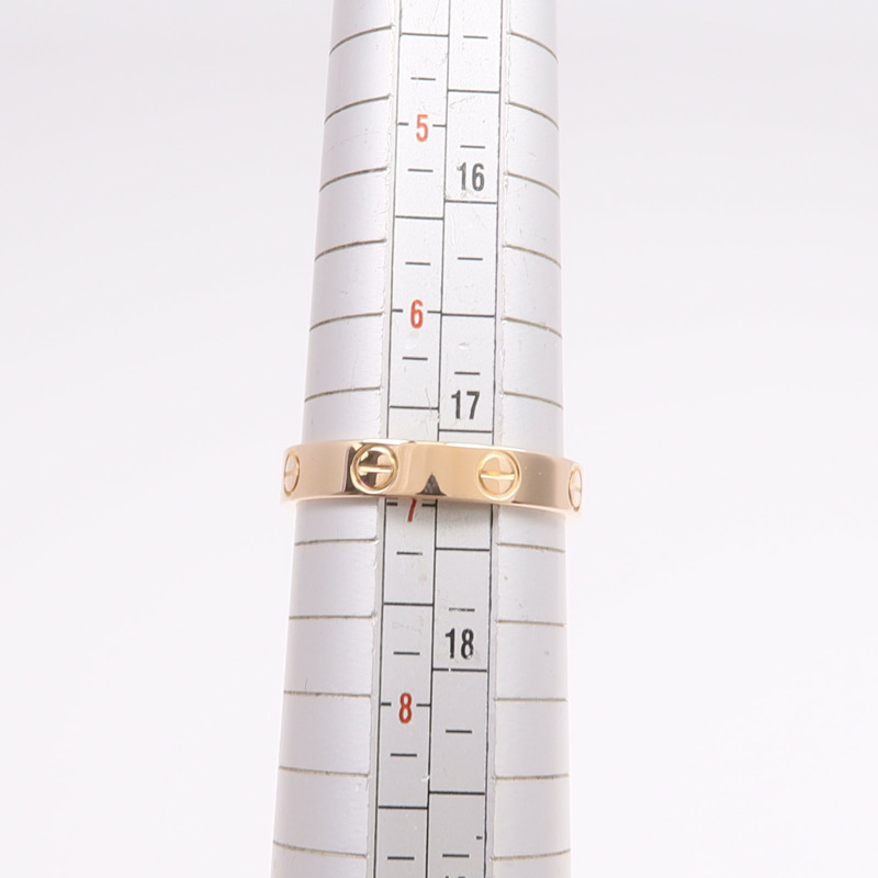 CARTIER 18K玫瑰金Mini Love Ring戒指Cartier#54/US#7-6