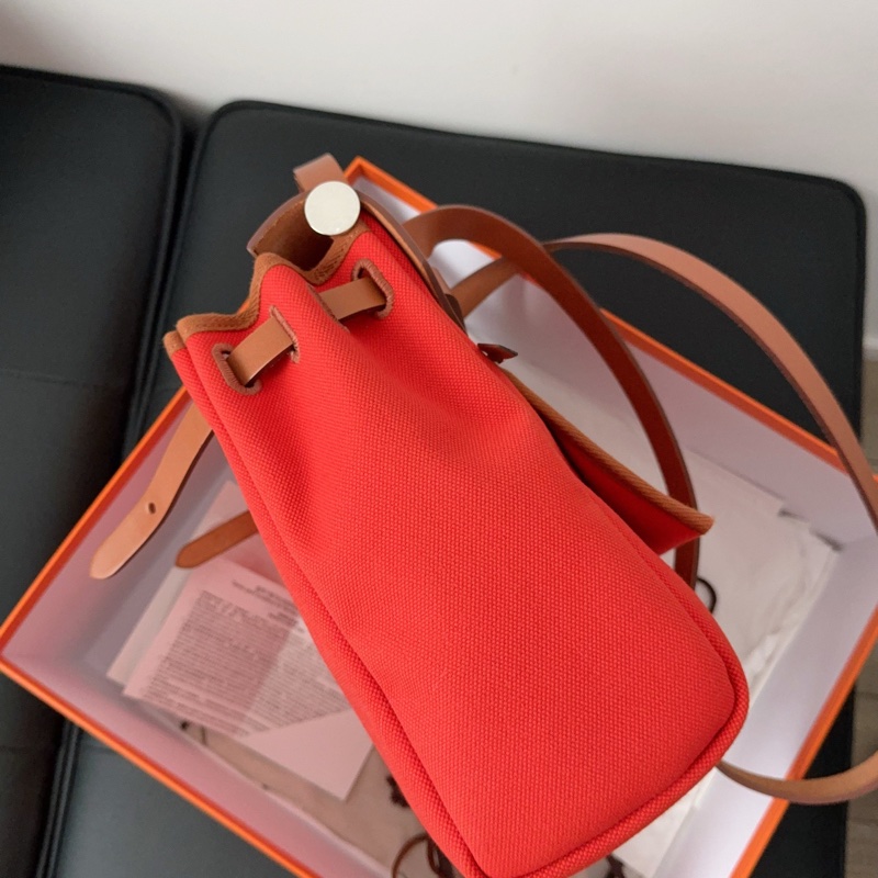 99新 hermes愛馬仕紅棕拼色herbag31 B刻  無盒-5