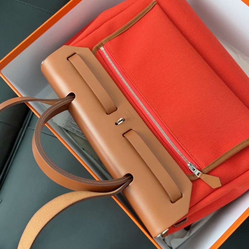 99新 hermes愛馬仕紅棕拼色herbag31 B刻  無盒-7