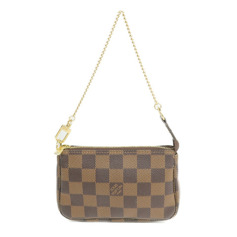 LOUIS VUITTON Damier Mini Pochette Accessoires金扣手挽袋