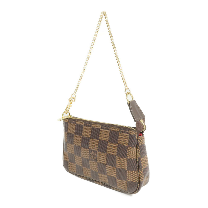 LOUIS VUITTON Damier Mini Pochette Accessoires金扣手挽袋-2