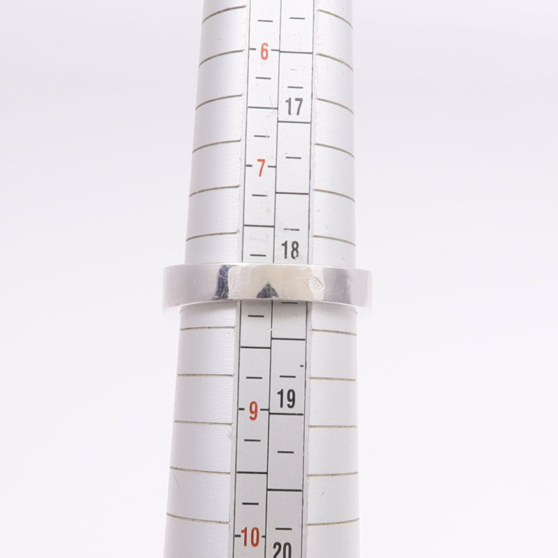 CARTIER 18K白金Tank Ring藍晶戒指Cartier#57/US#8-6