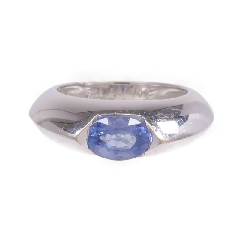 PIAGET 18K白金Sapphire Ring藍寶石戒指Piaget#48/US#4.5-1