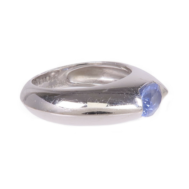 PIAGET 18K白金Sapphire Ring藍寶石戒指Piaget#48/US#4.5-3