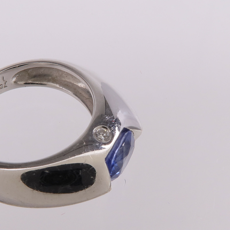 PIAGET 18K白金Sapphire Ring藍寶石戒指Piaget#48/US#4.5-8