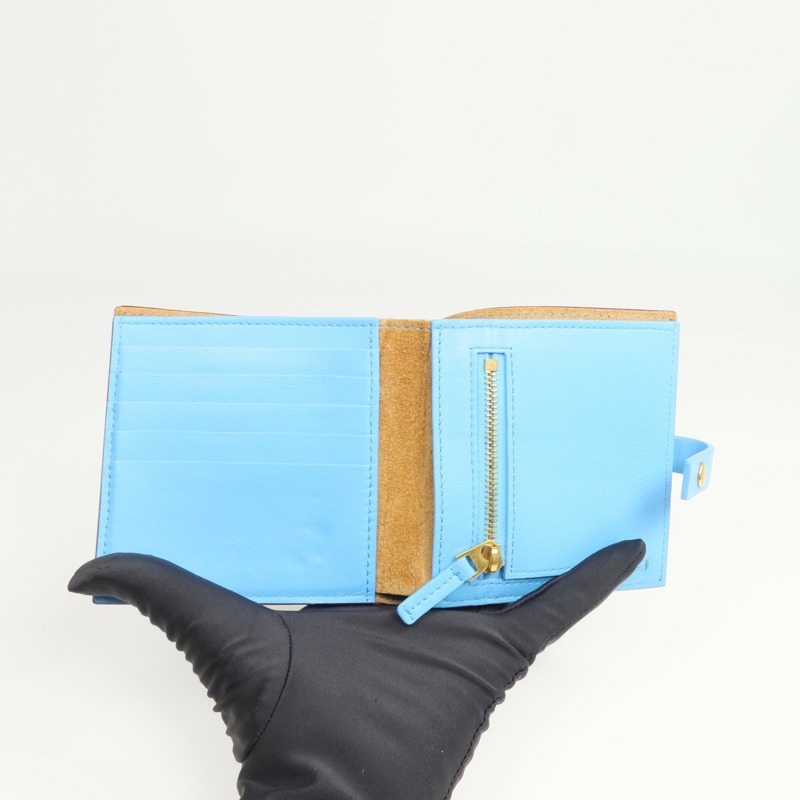 BOTTEGA VENETA 織紋皮革Wallet金扣錢包-6