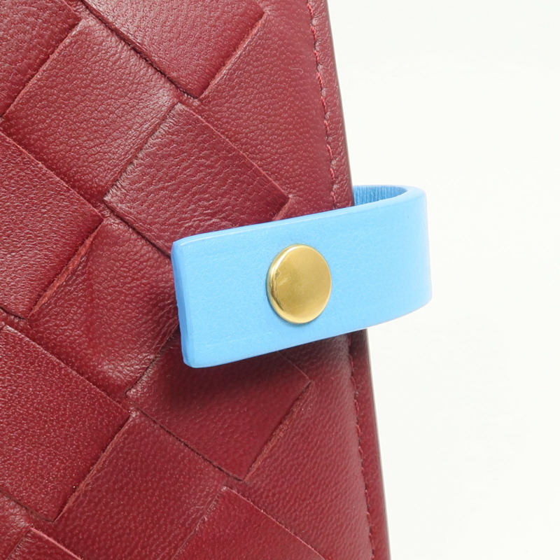 BOTTEGA VENETA 織紋皮革Wallet金扣錢包-8