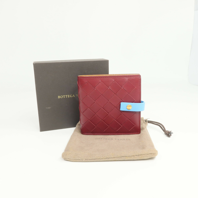 BOTTEGA VENETA 織紋皮革Wallet金扣錢包-17