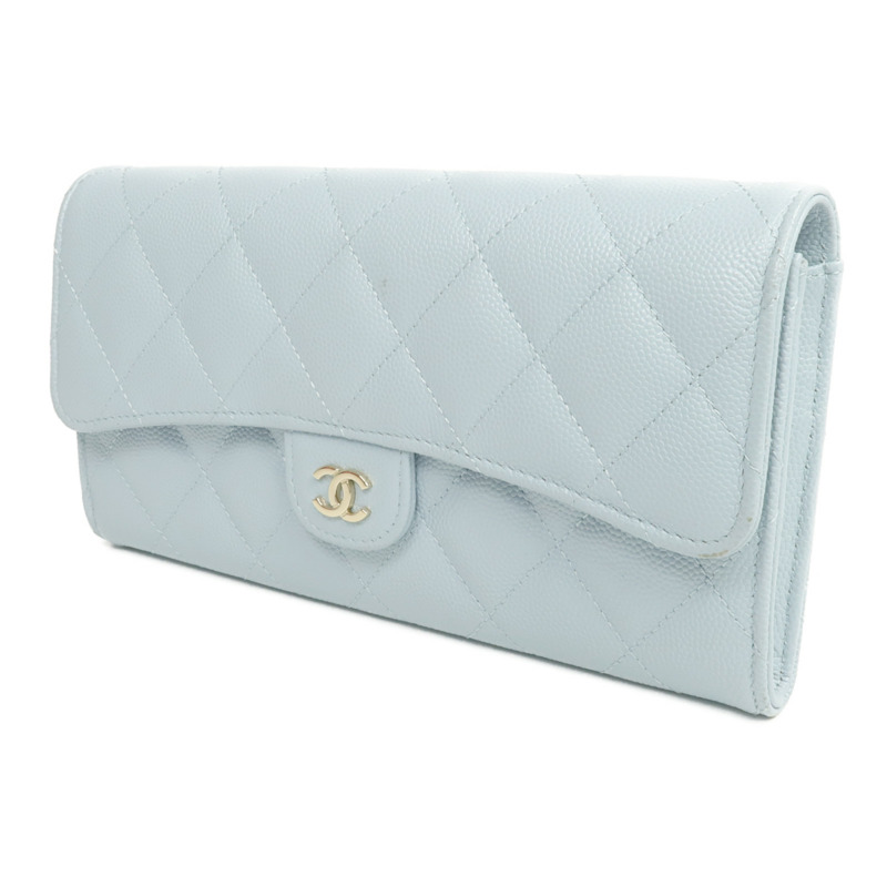 CHANEL 牛皮皮革Long Wallet金扣長錢包-2