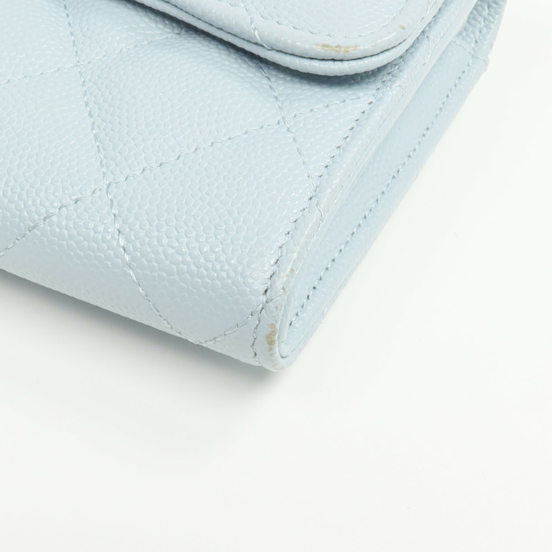 CHANEL 牛皮皮革Long Wallet金扣長錢包-6