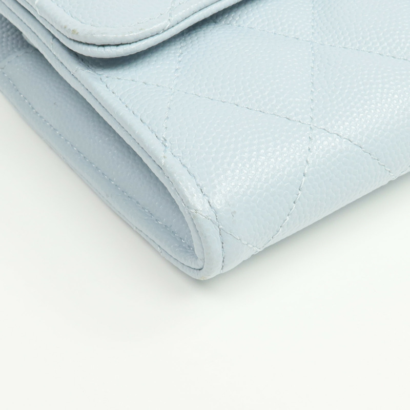 CHANEL 牛皮皮革Long Wallet金扣長錢包-7