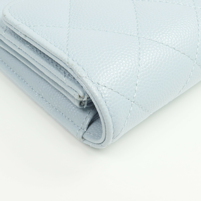 CHANEL 牛皮皮革Long Wallet金扣長錢包-8