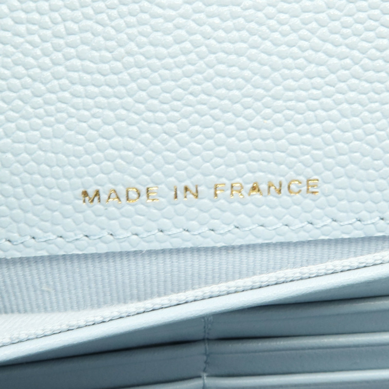 CHANEL 牛皮皮革Long Wallet金扣長錢包-13