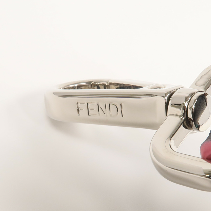 FENDI 牛皮皮革Shoulder Strap銀扣肩帶-5